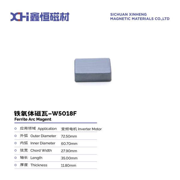 Sintered Permanent Magnet Ferrite With High Coercivity For Inverter Motor W5018F