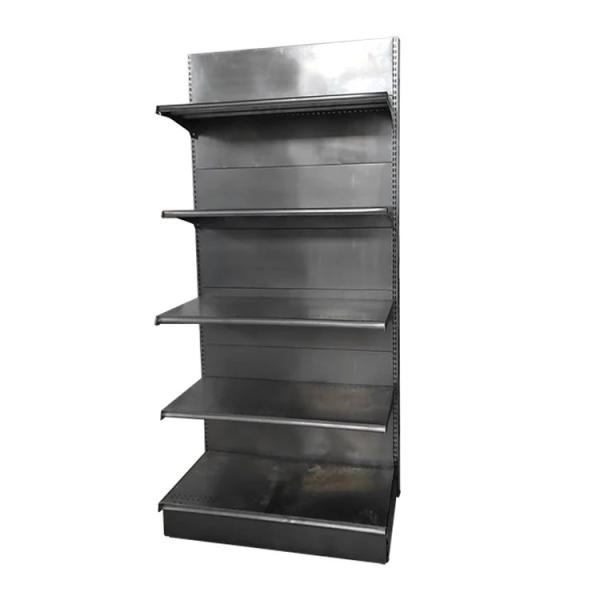 Factory custom color size metal single-sided department store shelves black