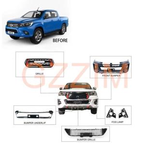 China Car Body Kit Toyota Hilux Revo 2016 To Hilux Rocco 2018 Car Light Grille Bumper on sale