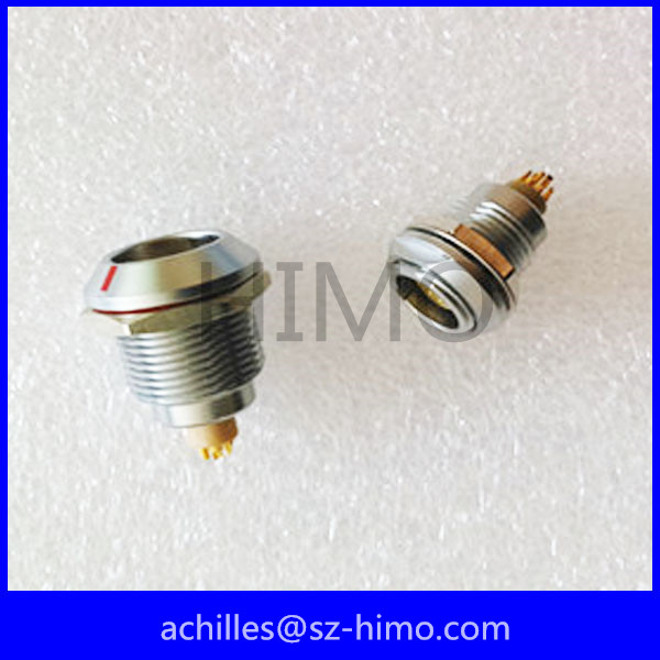 Metal 7 pin lemo fixed receptacle connector
