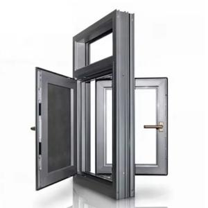 Water Tightness Level 6 SKATE Aluminum Casement Windows With Triple Glazed And Screen