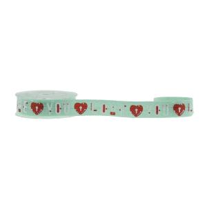Love Printing Custom Elastic Ribbon , Valentine ' S Day Pre Tied Bows On Elastic
