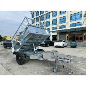 Single Axis 8x5 Hydraulic Tipper Trailer Fully Welded Dump Box Trailers