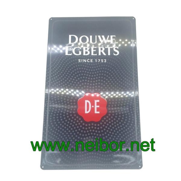 Quality custom printing large size tin sign tin board tin plaque tin poster with embossing wholesale