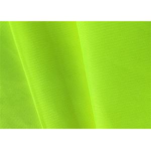 Breathable Fluorescent Fabric Polyester Stretch For Safety Jacket