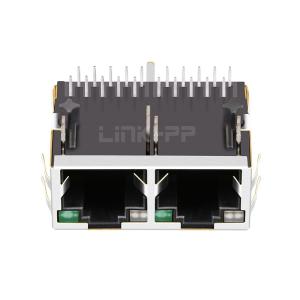 LPJG29837AINL 10/100/1000 Base-T Tab Up Yellow&Green/Green LED 1x2 Port RJ45