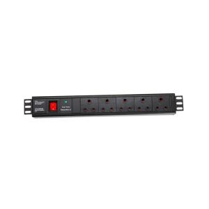 5 Way South Africa Type PDU Extension Socket With On/Off Switch, Overload