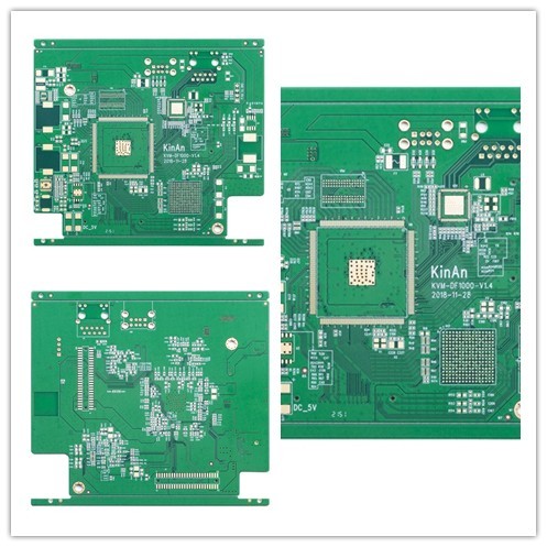 Green Solder Mask Quick Turn PCB Boards BGA Impedance Control 1.2mm 5mil