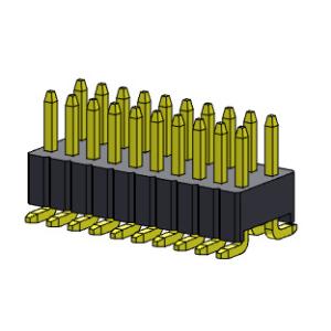 SMT Type Double Row Pin Header 1.27*2.54mm 2*2PIN To 2*50PIN SQ0.46mm