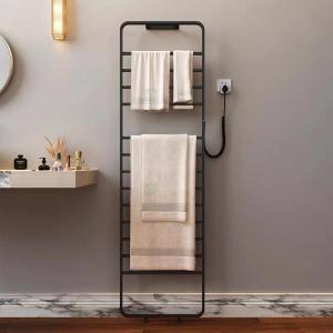 China SUS304 Stainless Steel Floor Standing Ladder Bathroom Electric Heated Towel Drying Rack on sale