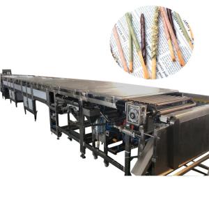 Automatic Pepero Bar Chocolate Enrobing Line Finger Biscuit Bar Coating