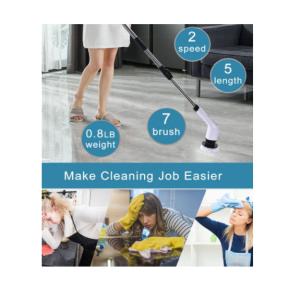7 In Electric Spin Scrubber Handheld Power Drill Brush Set For Cleaning Bathtub