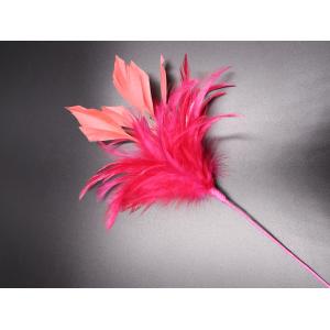 5*15 cm Hackle And Coque Feather Flower Mount with Wire Accessory Goose Feather