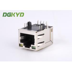 21.4mm Tab-Up 100Base 1 X 1 Modular RJ45 Jack Connector With LEDS Side Entry