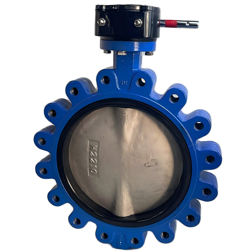 Turbine lug butterfly valve Lug type lockable ductile iron manual butterfly
