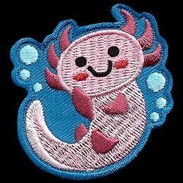 Cheap Custom Iron On Embroidered Patches Extremely Durable Axolotl Embroidery Patches for sale