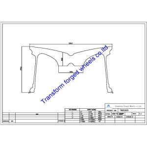 TM191003 19X10 inches forged wheels monoblock wheels blanks Dimple style barrel and rims