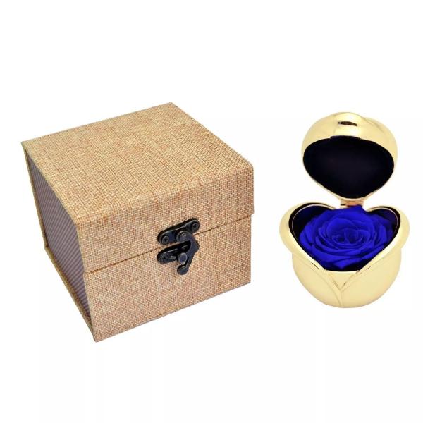 Wholesale preserved rose engagement ring box custom ring box double ring box