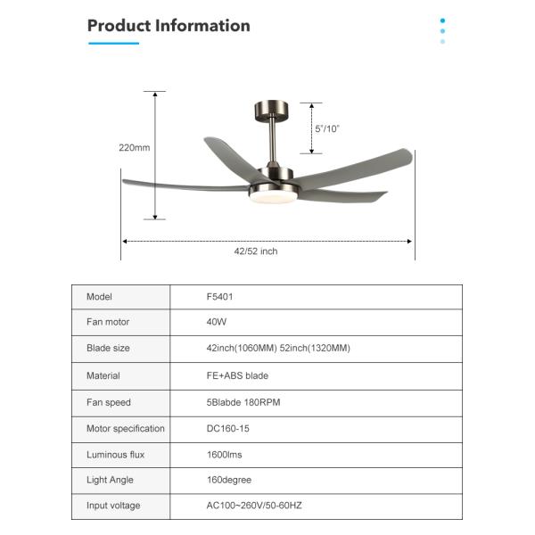 3 Color American Ceiling Fans Decorative 52 Inch Fan With Light