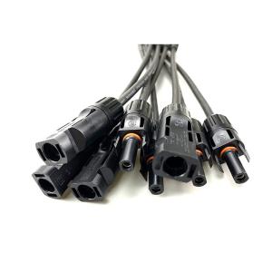 MC4 R4 Y Branch Solar PV Panel Connector 1 To 4 Split 50Hz