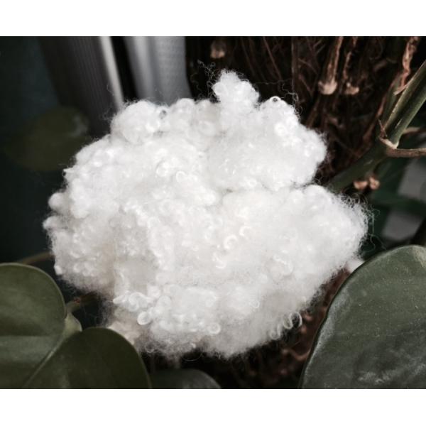 Bright White Hollow Conjugated Siliconized Polyester Fiber 7Den / 15Den Grade