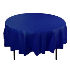 Cheap Environmentally Friendly Disposable Plastic Tablecloths Round Shape Multi Colored for sale