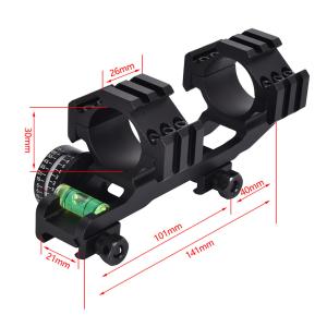22mm Width Dual Ring Scope Mount with Bubble Level and Angle Indicator Center