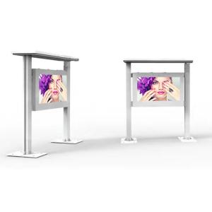 Vertical Lcd Display Outdoor Information Kiosk , High Brightness Freestanding