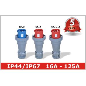 China Outdoor Electric Industrial And Multiphase Power Plugs And Sockets 125A on sale