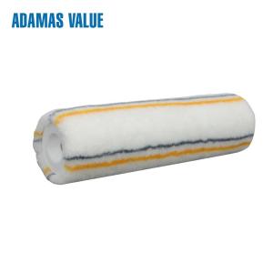 China Easy paint roller,paint brush roller,paint roller brush of acrylic with stitched white with yellow and grey stripe on sale