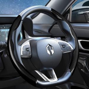 China Renault Series Black Grip Color Designer Steering Wheel With Double Stitching on sale