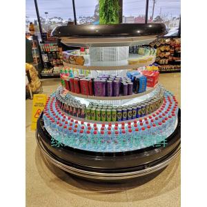 Green & Health Upright Vertical Multideck Open Chiller For Milk In Supermarket