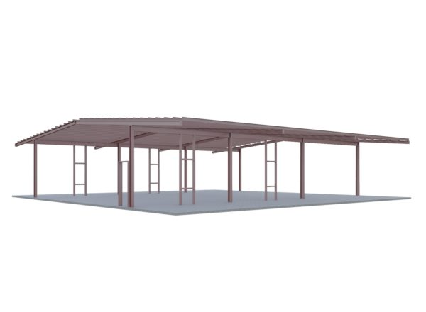 Aluminum Alloy Window Goat Farming House Prefabricated Steel Building With Sandwich Panel Glass Wool Roof Cladding