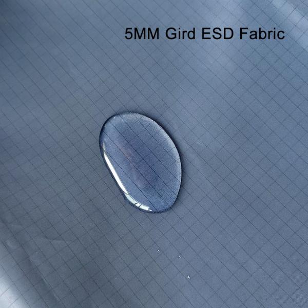 Washable Static Dissipative 5mm Carbon Grid Cleanroom Polyester Fabric Anti