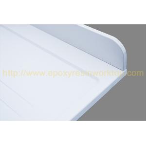 White color Laboratory Furniture corner countertop with damp proofing