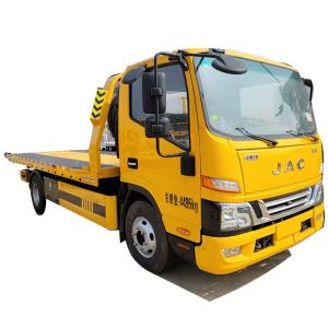 Cheap New Type JAC 4x2 Wrecker Truck Body With Hydraulic Cylinder Floor Standing Long Flatbed High Quality for sale