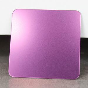 SS 304 316 Sandblasting Metal Sheet AFP Finish PVD Purple Bead Blasted stainless steel sheet