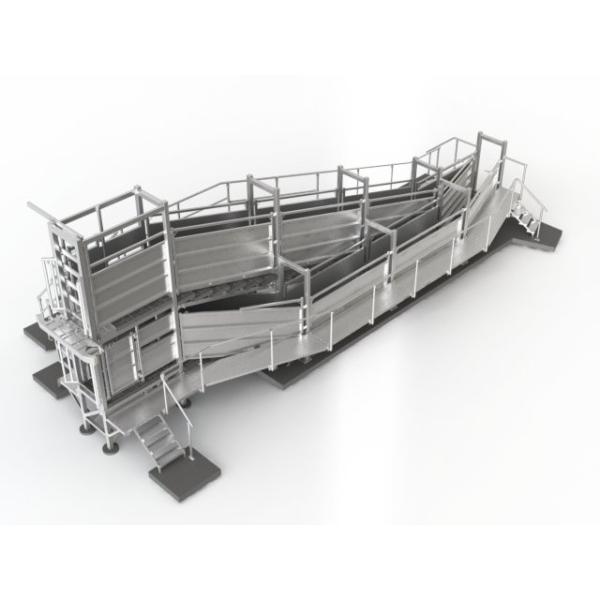 Quality Standard Outdoor Livestock Loading Ramp , 4.7m Deluxe Portable Sheep Ramp wholesale