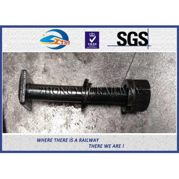 Quality 7/8" x 158mm Black Plated railway fastening Railway Bolt with Nuts & Washers wholesale