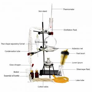 China Distiller Distilling To Making Your Own Essential Oil, Moonshine, 3.3 Boro Alcohol Distiller Chemistry Lab Glassware on sale