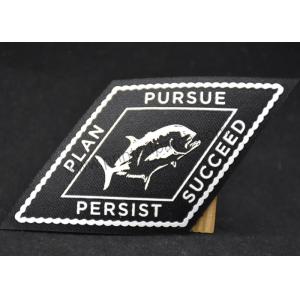 Black Reflective TPU Suede Screen Printed Patches Brand Labels For Clothing