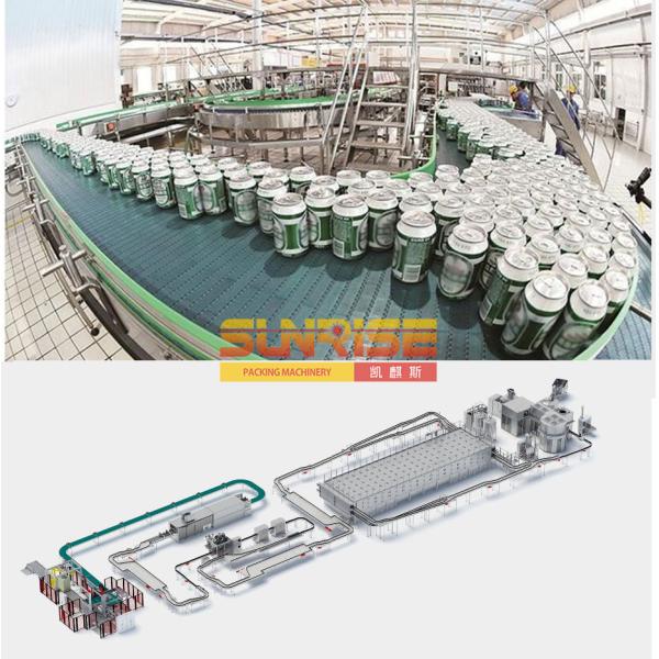 Automatic 330ml Energy Beverage Juice Aluminum Can Filling Sealing Machine