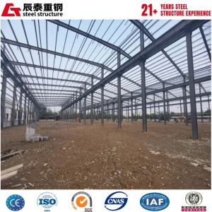 Strong stability galvanized portal steel frame structure warehouse building