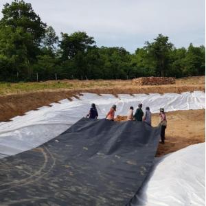Black White Green Blue HDPE Geomembrane 0.5mm 1mm 1.5mm 2mm for Fish Farm Pond