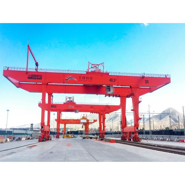 Container Unloading Gantry Crane with Main And Aux Hook 45.5tons 32m for Port