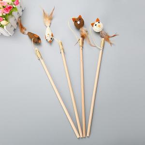 Multiple Styles Cat Pet Toys Interactive Funny Feather Cat Fishing Pole Toy