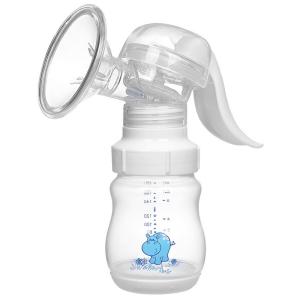 Sundelight PP SILICONE BPA Free Manual Breast Pump With Bottle