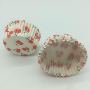 Cherry Pattern Greaseless Cupcake Liners , Muffin Cake Paper Cups For Children