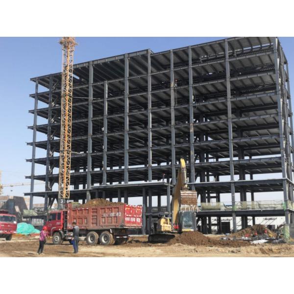 Durable Multi Storey Steel Building Painted Or Galvanized Structural Steel Construction
