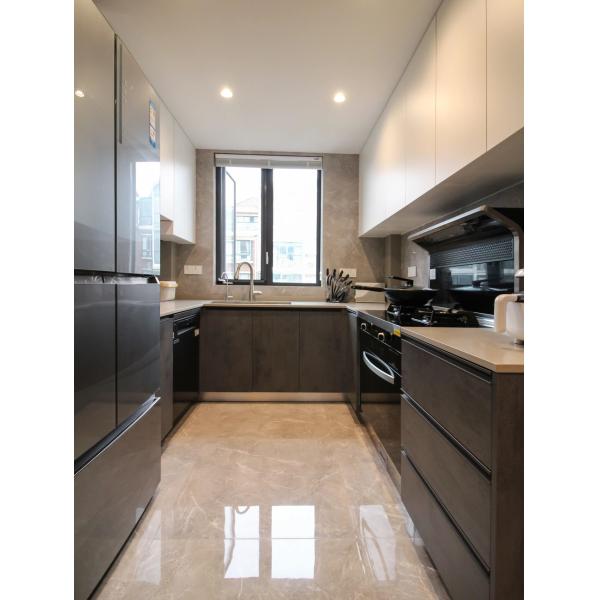 Quality Contemporary Melamine Wood Grain Finish Island Kitchen Cabinet wholesale